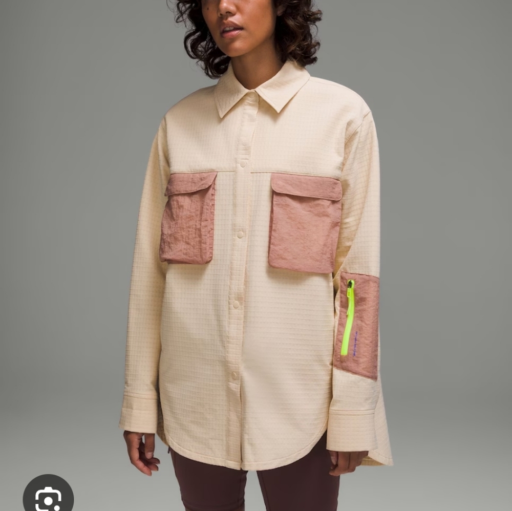 Lululemon Athletica Cream and Pink Utility Jacket